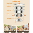 thumbnail image 5 of Luku 5QT 4 Packs Chafing Dish Buffet Set, NSF Round Stainless Steel Chafers and Warmers Food Servers Sets with Lid & Lid Holder, Spoon & Tweezer for Catering Events Parties Weddings Dinners, 5 of 8
