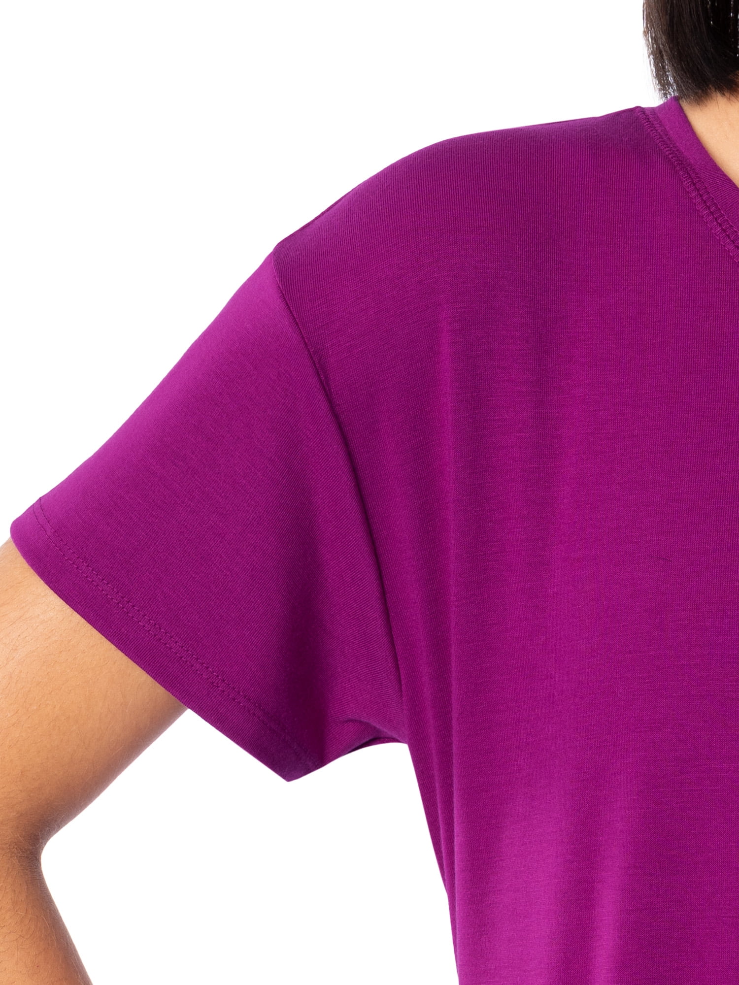 Fruit of the Loom Women's Soft and Breathable Short Sleeve Crew Top & Pajama Short Set, Sizes S-4X