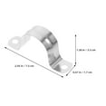 thumbnail image 2 of BESTYASH 10Ud Clip Para Manguera Y Tubo Inoxidable Con Doble Agujero Para Jardín Plata, 2 of 8