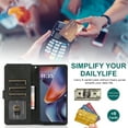 thumbnail image 2 of Asuwish Phone Case for Motorola Moto G 5G 2025 Wallet Mobile Accessories Credit Cash Cell Cover with Tempered Glass Screen Protector Flip Zipper Stand Card Holder Slot G5G 5 G G5 Women Men Black, 2 of 8