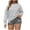 Gray, variant on Crew Neck Sweatshirts for Women Pullover Long Sleeve Tops Solid Color Casual Fitted Sweatshirt