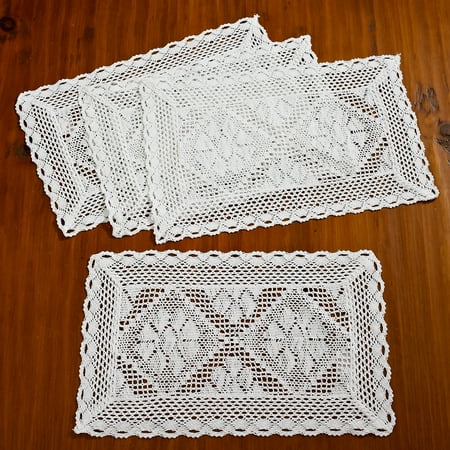Crocheted Table - Stars Crochet Design Table Runner
