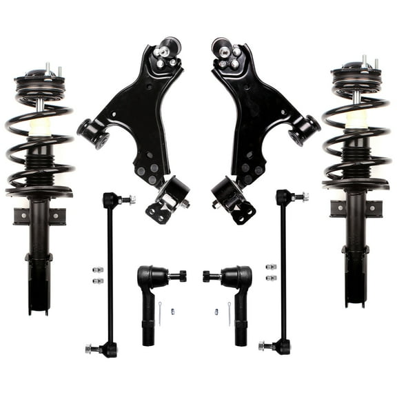 cciyu Struts Suspension Kit for Buick Enclave 2008-2016,for Chevrolet Traverse 2009-2016 Includes Complete Struts Assembly,Control Arm and Ball Joint Assembly,Stabilizer Bar Link Kit,Tie Rod End