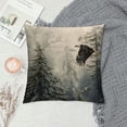 thumbnail image 2 of Autua Bald Eagle Forest Fog Graphic Decorative Cushion Throw Pillow Cover for Home Aesthetic Decor Winter Theme Printed 1PC 24x24in, 2 of 5