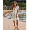 thumbnail image 5 of EKOUAER Bathing Suit Cover Up Chiffon Swim Suit Coverup Tie Front Sheer Beach Kimono Coverups Swimwear Cardigans, 5 of 6