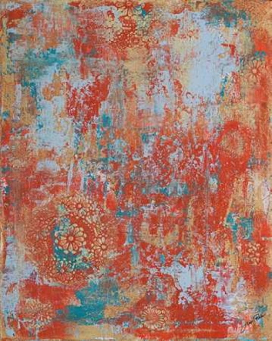 Orange Abstract I Canvas Art - Gina Ritter ()