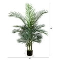thumbnail image 3 of Nearly Natural Potted Areca Palm Artificial Tree - 4' - Green, 3 of 6