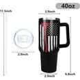thumbnail image 6 of Firefighter Gifts for Men, Father''s Day Gift Ideas, 40 oz Firefighter Tumbler with Handle and Straw, Reusable Stainless Steel Coffee Mug with Leak Proof, Fireman Gifts for Men, 6 of 6