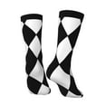 thumbnail image 5 of Women'S Novelty Funny Crew Socks Men'S Harlequin Pattern Design Socks, 5 of 7