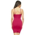 thumbnail image 3 of Women's Seamless Cami Slip Dress Bodycon Stretch Dress for Layering or Night Out, Raspberry, One Size, 3 of 8