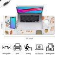 thumbnail image 5 of Long Mouse Pads for Desk,White Boho Bohemia Rainbow Autumn Leaves Trees Desk Mats on Top Of Desks, Desk Mouse Pad Extra Large with 3mm Non-Slip Base and Stitched Edge for Gaming,Work,Home 31.5"x11.8", 5 of 5