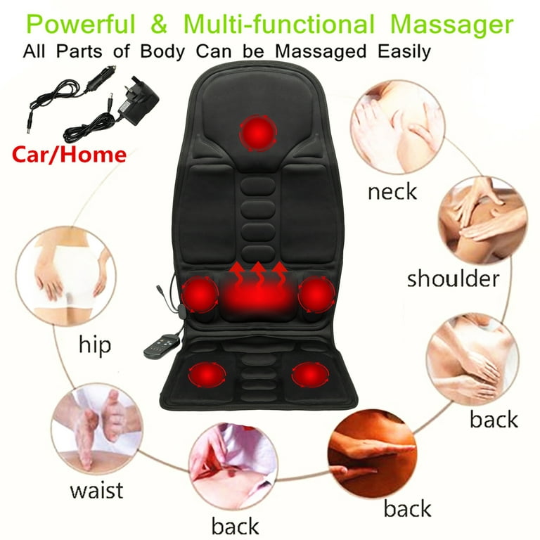 Electric Vibration Back Massager Chair Cushion Vibrates with Heat for –