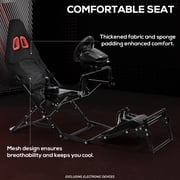 Supllueer Racing Simulator Cockpit x-shaped Belt Seat Foldable Fit for Logitech G923 G920 Fanatec Thrustmaster.Excluding electronic devices