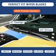 thumbnail image 2 of CLEARGO Front Wiper Blade Kit for 2024–2025 Toyota Tacoma – Driver 24" + Passenger 20" – All-Season OEM Quality Replacement, 2 of 7