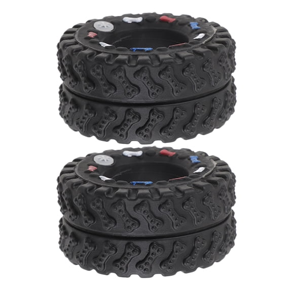 WEUVEB 2Pcs Dog Toy Tire Squeak for Chewing and Training with Vinyl for Pet Dog