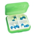 Xubond Storage Bins, Mini 4 Slots Portable Box Drug Medicine Case