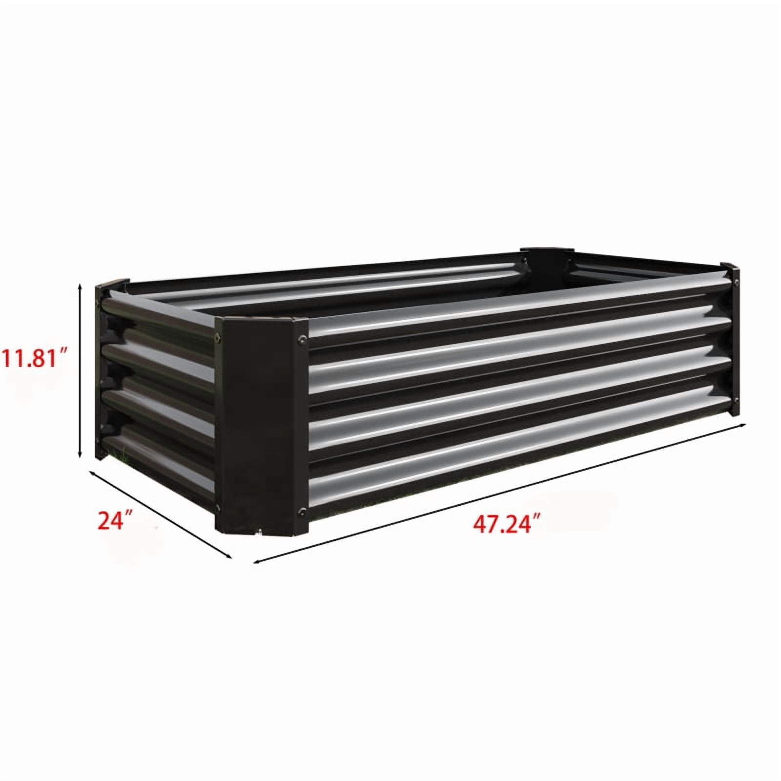 Raised Garden Bed for Vegetables,Planter Raised Garden Boxes Outdoor,Metal Raised Garden Beds Steel Kit for Vegetables Flower Herb Patio Rectangle,4×2×1ft