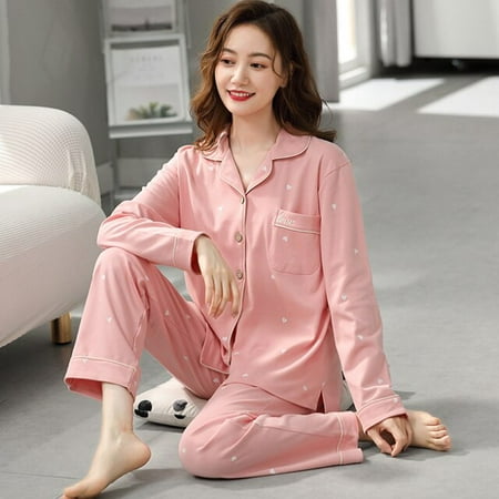 

CoCopeaunt Cotton Sleep Tops Pants Two Piece Set Pajamas Woman Pijama Set Long Sleeve Home Clothes Sleepwear Women Cotton Kawaii Pajama