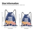 thumbnail image 3 of Drawstring Backpack, Men Ladies Waterproof Sports Backpack Gym Bag-Watercolor Fox Pattern-Small Size, 3 of 8