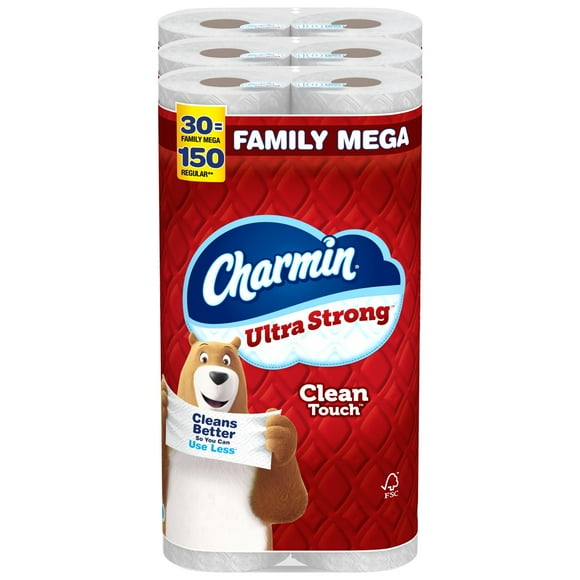 Papel higiénico Charmin Ultra Strong Clean Touch 30 Mega Rollos