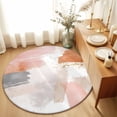 Abstract Color Block Area Rug, Bohemian Nordic Non-Slip Felt Rubber ...