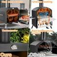 thumbnail image 6 of BETISEF 15''Outdoor Pizza Oven Wood Fired Pizza Oven Portable Patio Ovens &Pizza Stone, Pizza Peel,Adjustable Legs,Waterproof Cover, 6 of 10