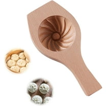 Wooden Flower Shape Steamed Bun, Moon Cake, Baozi, Dumpling Mold, DIY