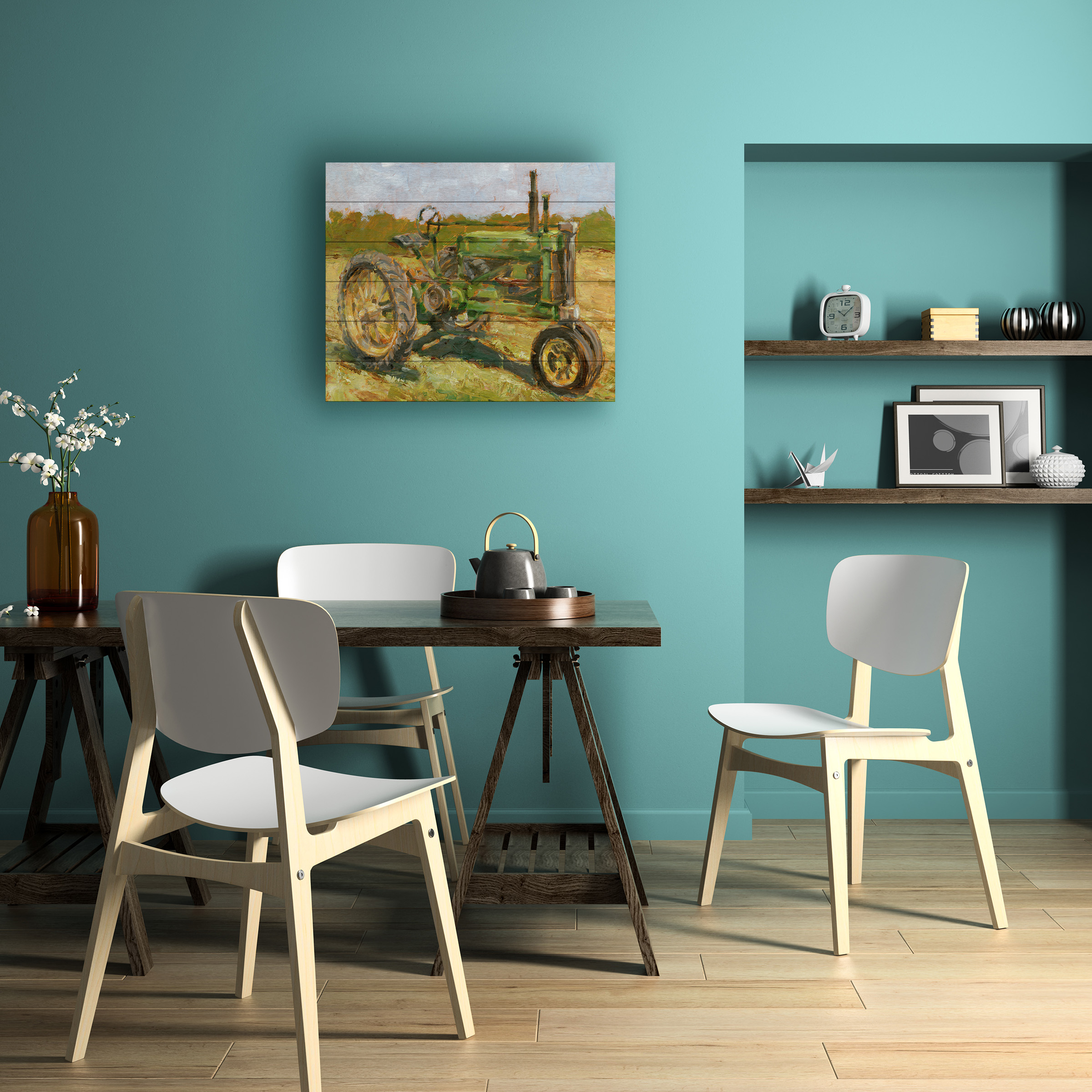 Ethan Harper 'Rustic Tractors I' Wood Slat Art 18x22