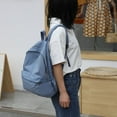 thumbnail image 2 of Preppy Style Students Backpack Women Solid Color Large Handbags (Black), 2 of 10