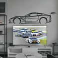 thumbnail image 3 of LaModaHome Corvette C7 Detailed Metal Silhouette Wall Art, 3 of 5