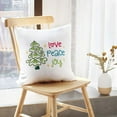 thumbnail image 5 of LALILO Throw Pillow Covers Christmas With Tree And Card Color Love Cushion Cover 18" x 18", 957 Pack, 5 of 6