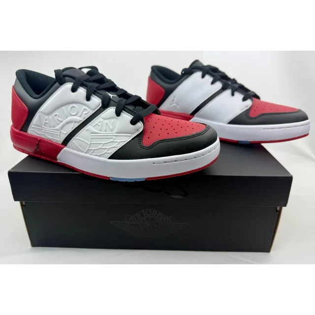 N I-K-E A i r-Jor-dan NU Retro 1 Low Varsity Red Black White DV5141-601 Mens Sz NIB