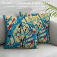 thumbnail image 3 of Orinice Paint Splatters Abstract Brush Strokes Graphic Decorative Pillow Cover for Home Couch Living Room Bed Sofa 18x18in, 3 of 5