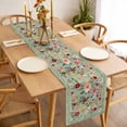 thumbnail image 3 of Sage Green Floral Table Runner 108 Inches Long Farmhouse Dress Scarves, Spring Flowers Leaves Farmhouse Dining Tablerunner for Coffee Table/Kitchen Island/Party Décor, 13" x 108", 3 of 8