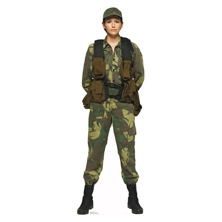 Army Military Female Soldier Lifesize Standup Standee Cardboard Cutout