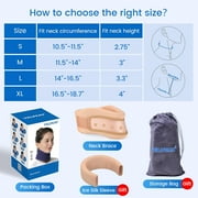 Velpeau Neck Brace for Neck Pain and Support -Soft Cervical Collar for Sleeping, Snoozing, Sleeping Upright, Anti-Snoring, Sleep Apnea for Women & Men (Dual-use, Khaki, Medium, 3″)