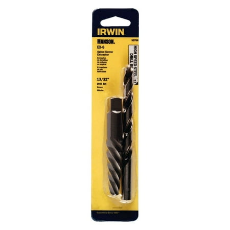 

IRWIN HANSON EX-6 Spiral Extractor and 12/32 Drill Bit Set 53706
