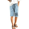 thumbnail image 4 of Toddler Kids Girls Casual Bermuda Shorts Drawstring Elastic Waistband Beach Shorts 3-13 Years, 4 of 4