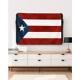 thumbnail image 5 of Puerto Rico Flag Outdoor TV Cover 40 to 43 Inch Weatherproof, Palm Leaf Botanical Red Striped Blue Star 600D Oxford TV Covers with Waterproof Zipper, Outside Flat TV Screen Protector 40"Wx25"Hx4.5"D, 5 of 7