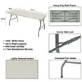 thumbnail image 2 of Hampden Furnishings Baldwin Collection 6 Foot Folding table, 30" x 72", Grey, 2 of 6
