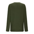 thumbnail image 6 of Womens Crew Neck Sweater Knitted Pullover Tops Dropped Long Sleeve Solid Color Casual Fall Winter Jumpers (2XL, Army Green), 6 of 7