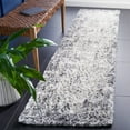 thumbnail image 2 of SAFAVIEH Berber Arline Abstract Shag Area Rug, 2'2" x 9' Runner, Grey/Ivory, 2 of 8