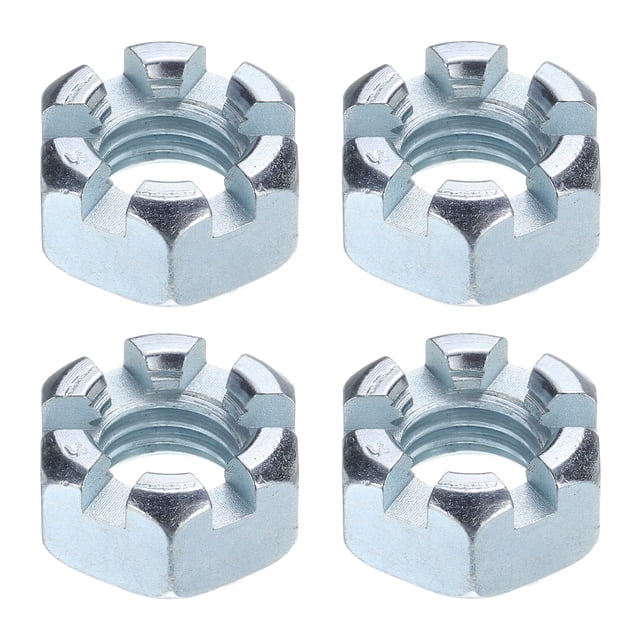 Écrou Hexagonal 9/16 Pouces-12, Grade 6.8 Acier Carbone, Argent, Lot de 4