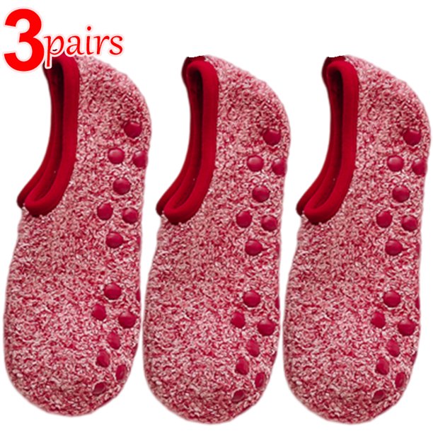 Calcetines de vellón de Coral para mujer, medias cortas de felpa gruesa, cálidas, invisibles, para dormir en el suelo, 1 o 3 pares