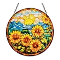 thumbnail image 1 of Colgante de girasol Escultura de girasol, adorno colgante de vidrio decorativo para vacaciones Decoración colgante Estilo E, 1 of 8