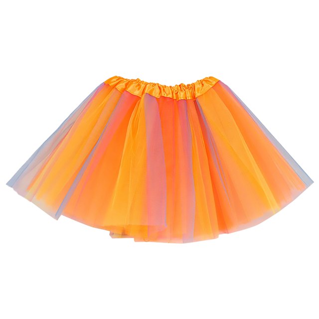 Gibobby faldas para mujer invierno Falda Falda de malla europea y americana Falda para Falda esponjosa de ballet(Anaranjado, A)