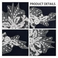 thumbnail image 6 of Flower Pattern Polyester Embroidered Lace Appliques Sewing Ornaments DIY Costume Accessories Snow 450x245x1mm, 6 of 7