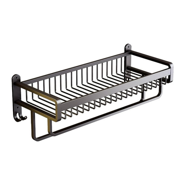 Toallero para baño Gloria soporte de aluminio sólido colgador de toallas negro