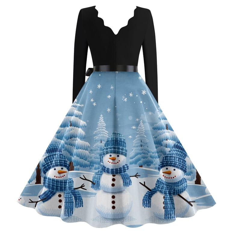 white christmas dresses Plus Size Xmas Christmas Holiday Festive Long Red Dress main image 0