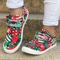 thumbnail image 5 of Odeerbi Christmas Canvas Sneakers For Women Flats Shoes Fashion Lightweight Soft Loafers Slip On 2025 Casual Shoe Green, 5 of 6